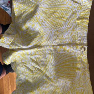 Sunshine Yellow Women's Patterned Shorts